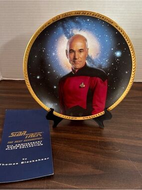 Star Trek The Next Generation Hamilton Collector Plate Captain Jean-Luc Picard